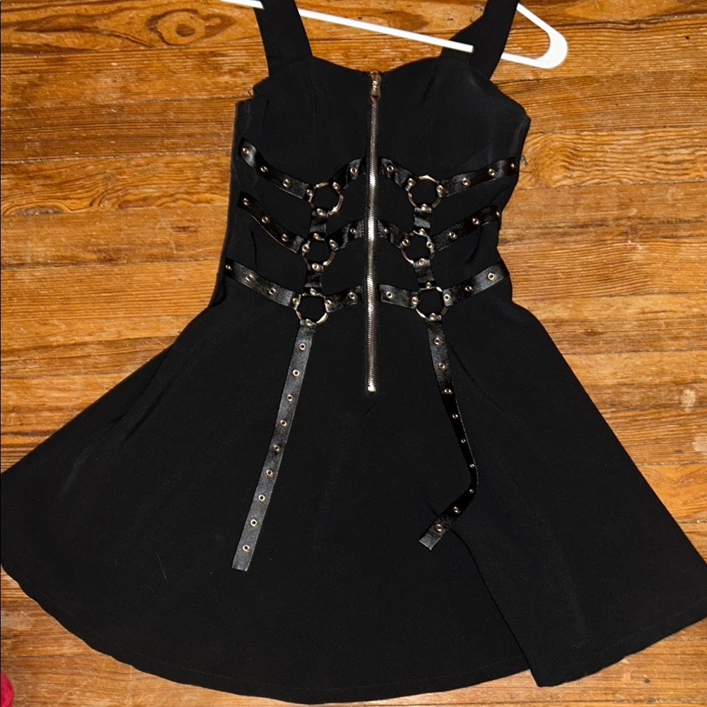Black Gothic Dress with harness